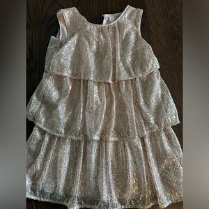 Girls rose gold dress size 7-8